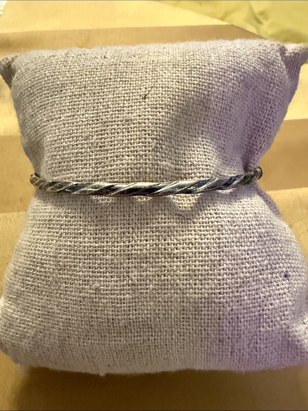 Twisted Rope Silver plated Bangle Bracelet